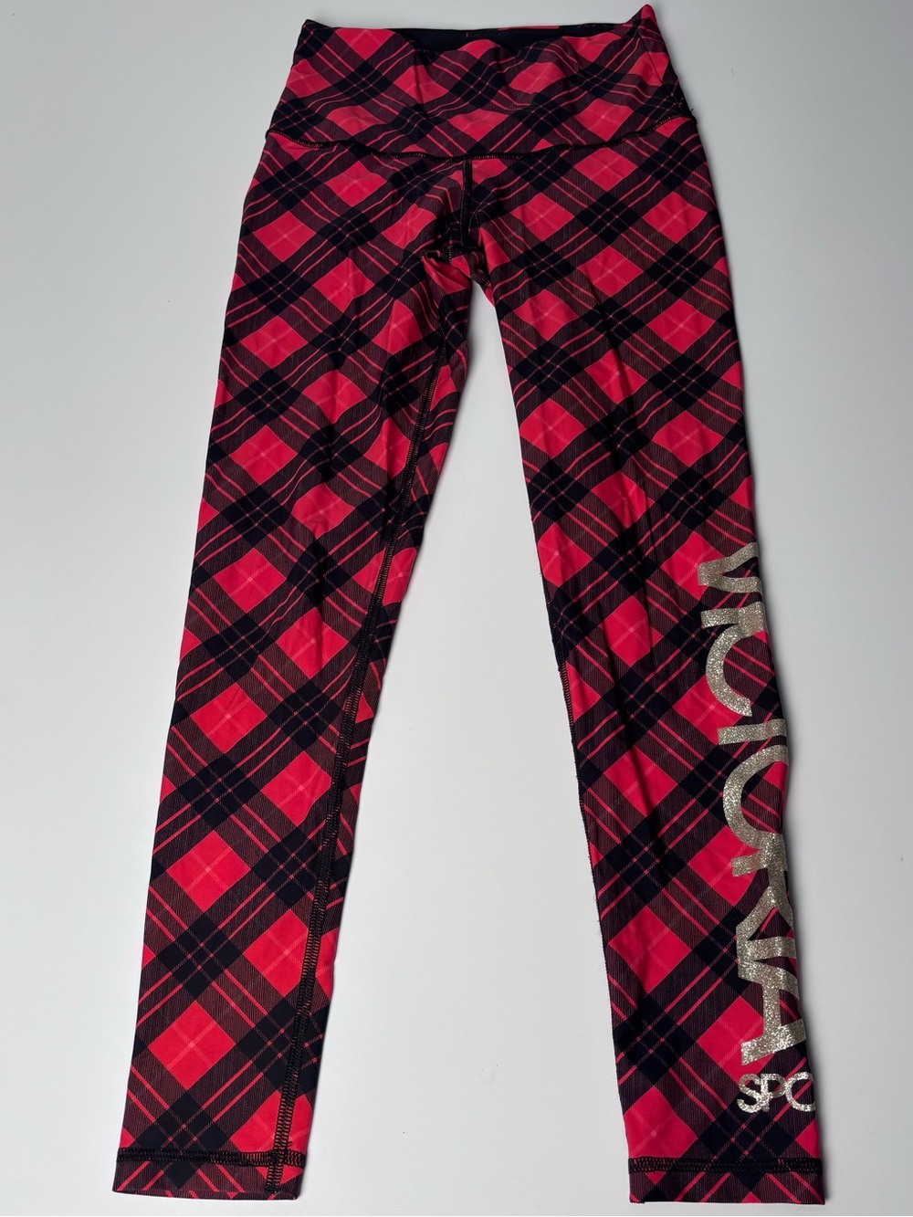 Victoria’s Secret Sport Red and Black Plaid Athletic Leggings